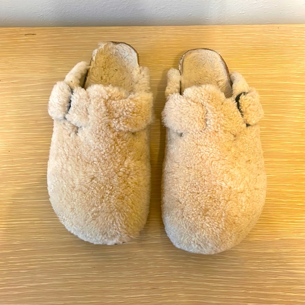Birkenstock shearling clogs